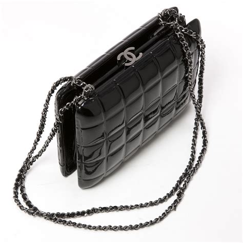 chanel patent leather clutch